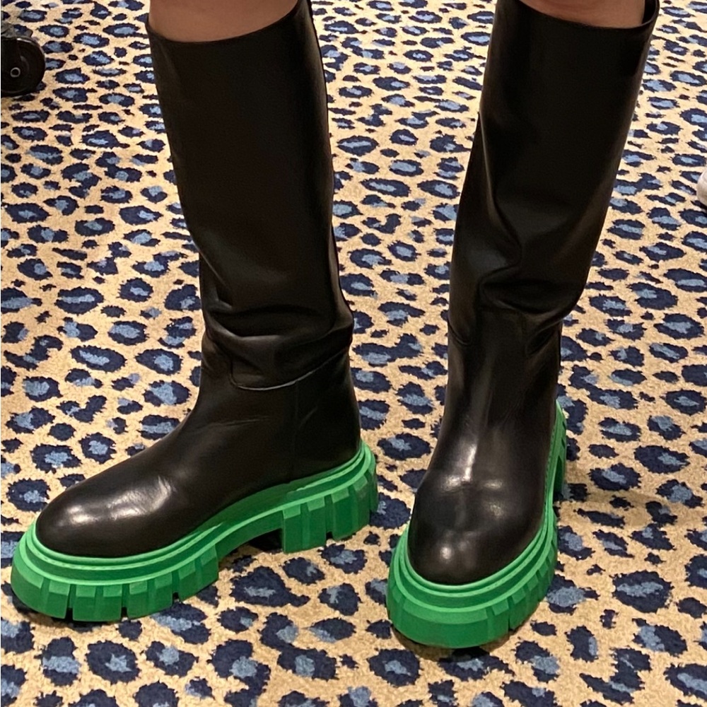 Bervicato Leather Lug-Sole Boots